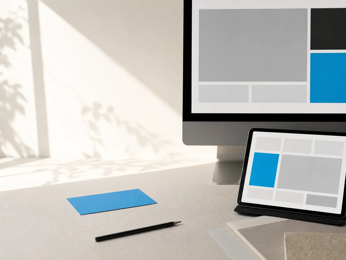 Websiteontwerp op werktafel